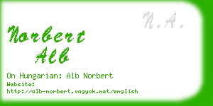 norbert alb business card